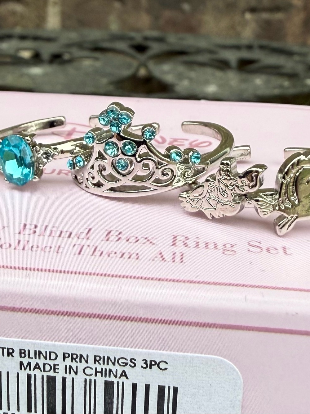 Disney Princess Ariel The Little Mermaid Jewelry 3 Ring Set